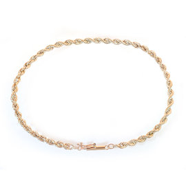 14K Yellow Gold Rope Chain Bracelet