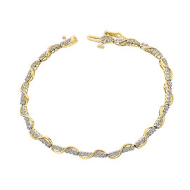 10K Yellow Gold and 0.75ct Diamond Bracelet