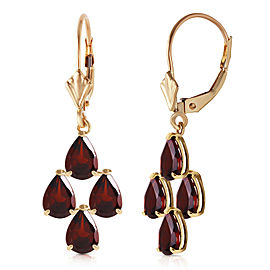 4.5 CTW 14K Solid Gold First Love Garnet Earrings
