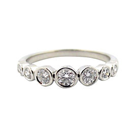 Tiffany & Co. Platinum Jazz Graduated 0.31ct Diamond Ring Size 6.5