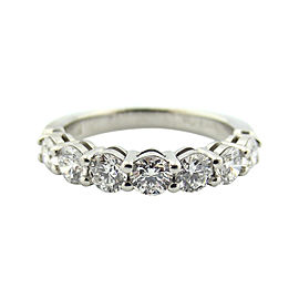 Tiffany & Co. Platinum Shared Setting 0.91ct Diamond Ring Size 7