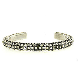 Queen Baby Sterling Silver Cuff Bracelet 5 Sided Pyramid Studded Heavy
