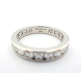 Tiffany 3.9mm Platinum 1.89ct Diamond Eternity Wedding Band Ring Size 8