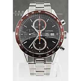 CHECK THIS OUT TAG HEUER CARRERA CV2013.BA0786 CHRONO AUTO STEEL BROWN WATCH