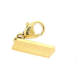 Cartier 18k Gold Ruler Measure Charm Lobster Claw for Bracelet Rare Teacher