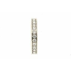 Cartier 18k White Gold 1/2ct Diamond Eternity Wedding Band Ring 3.5mm sz 50 5.25