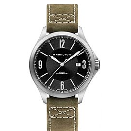 BRAND NEW HAMILTON KHAKI AVIATION H76665835 AUTOMATIC LEATHER STRAP MENS WATCH