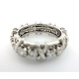 Tiffany & Co Platinum Jean Schlumberger 16 Stone Diamond Ring Size 6 1.14CT