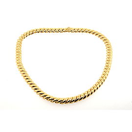 David Yurman 18k Rose Gold Chain Necklace Choker Collar San Marco Cable 16.5"