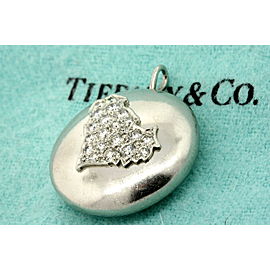 Vintage Tiffany & Co. Platinum Diamond Pendant Cat Cluster Country silhouette