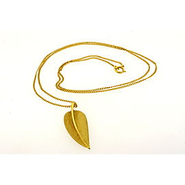 Tiffany & Co. Pendant 18k Feather Leaf Cummings Drop Leaves Yellow Gold