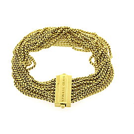 David Yurman 16 Row Multi Box Chain Bracelet 18k Yellow Gold Rare 7" $10,000