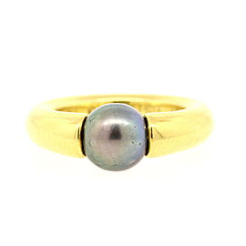 1994 Cartier Tahitian Pearl Ring 18k Gold size ~5.5