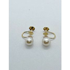 14K Yellow Gold Pearl Earrings BEAUTIFUL