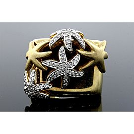 Sonia B. Diamond Starfish Ring 14k Yellow Gold size 7.25