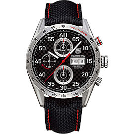 TAG HEUER CARRERA CV2A80.FC6256 TITANIUM CARBON FIBER AUTO CHRONO RARE WATCH