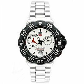 TAG HEUER FORMULA 1 WAH111B.BA0850 ALARM QUARTZ SILVER STEEL MENS SPORTS WATCH