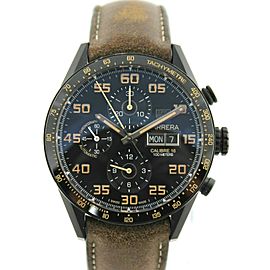 TAG HEUER CARRERA CV2A84.FC6394 LIMITED EDITION 43MM MEN AUTOMATIC LEATHER WATCH