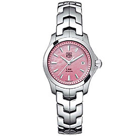 TAG HEUER LADIES LINK WJF1312.BA0573 PINK PEARL SWISS QUARTZ LUXURY RARE WATCH