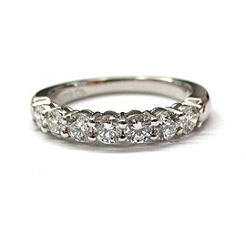 $5,300 Tiffany & Co Embrace 0.57ct Round 7 Diamond Platinum Wedding Band Sz 4