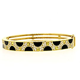 Bernard K. Passman Bracelet Skyscape Diamond Yellow Sapphire Black Coral 18k