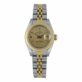 Rolex Datejust 69173 Linen Dial Ladies Watch Box Papers