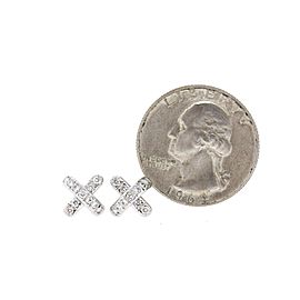 Tiffany & Co. Diamond X Stud Earrings Platinum Small $2500