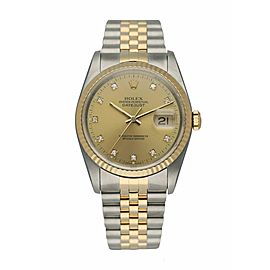 Rolex Datejust 16233 Diamond Dial Men's Watch