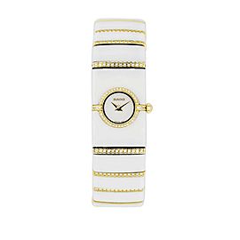 Rado 963.0428.3 Ceramic & 18K Yellow Gold W/Diamonds Ladies Watch