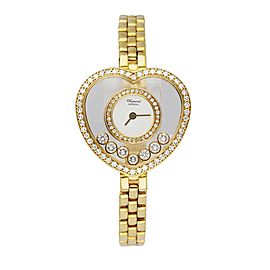 Chopard Happy Diamond Heart Shape 18K Yellow Gold & Diamond Ladies Watch