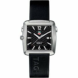 SALE TAG HEUER PROFESSIONAL WAE1111.FT6004 TIGER WOODS GOLF BLACK RUBBER WATCH