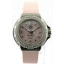 BEAUTIFUL TAG HEUER LADIES FORMULA 1 WAC1216.BC0841 DIAMOND PINK SATIN WATCH