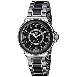 TAG HEUER FORMULA 1 WAU2210.BA0859 DIAMOND BLACK CERAMIC LADIES AUTOMATIC WATCH