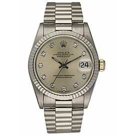 Rolex Datejust 68279 Diamond Dial & 18K White Gold Ladies Watch