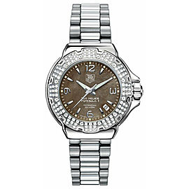 TAG HEUER LADIES FORMULA 1 WAC1217.BA0852 DIAMOND PEARL LADY SWISS BROWN WATCH