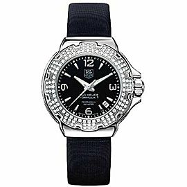 TAG HEUER FORMULA 1 WAC1214.FC6218 DIAMOND SWISS QUARTZ LADIES BLACK SATIN WATCH