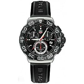 TAG HEUER FORMULA 1 CAH1110.BT0714 MENS QUARTZ CHRONOGRAPH BLACK RUBBER WATCH
