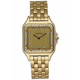 Cartier Panthere Large 18K Yellow Gold Factory Diamonds Watch