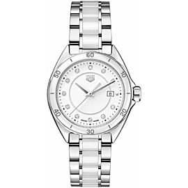 NEW TAG HEUER FORMULA 1 WBJ141AD.BA0974 WHITE CERAMIC DIAMOND LADIES WATCH