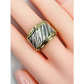 David Yurman 14K Yellow Gold and Sterling Silver Cigar Band Ring