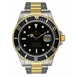 Rolex Submariner Date 18k Yellow Gold 16613 Men's
