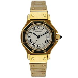 Cartier Santos Octagon 18k Yellow Gold Ladies Watch
