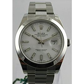 UNWORN ROLEX DATEJUST 126300 WHITE OYSTER BRACELET 41MM WATCH 2021
