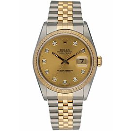 Rolex Datejust Diamond Dial Men's Watch