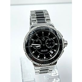 Tag Formula 1 Black Ceramic Steel Diamond Watch