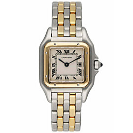 Cartier Panthere 18K Yellow Gold & Steel Two Rows Ladies Watch
