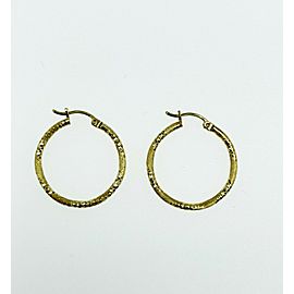 14K Yellow Gold Hoop Earrings