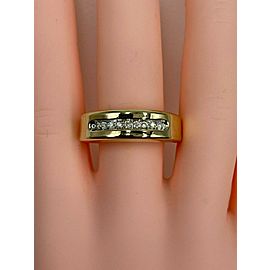 S & Co Mens Diamond Wedding Band Ring 14K Yellow Gold