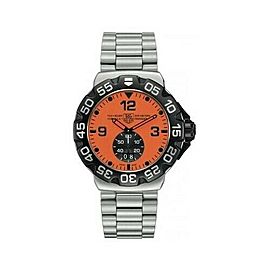 TAG Heuer Men's Formula 1 Grande Date ORANGE Dial Steel Watch