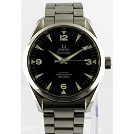 OMEGA AQUA TERRA RAILMASTER XL AUTOMATIC CO-AXIAL STEEL MEN BLACK WATCH